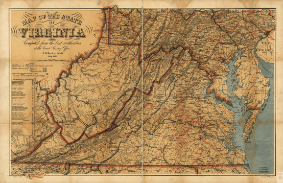 Map of the State of Virginia