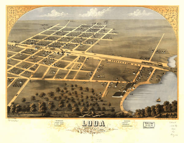 Loda Illinois in Color 1869