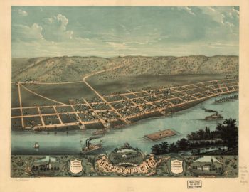 Guttenberg Iowa Color 1869