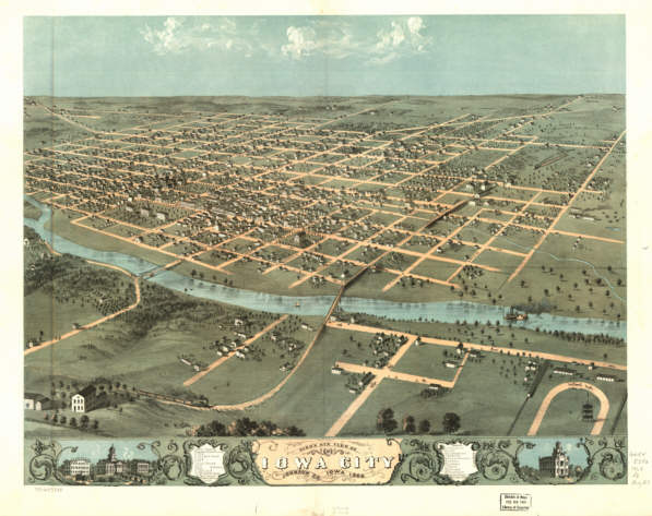 Iowa City Iowa Color 1868