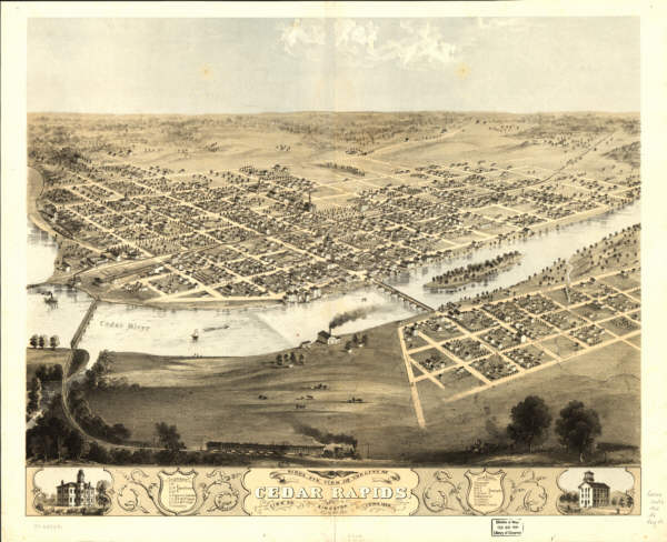 Cedar Rapids Kingston Iowa 1868