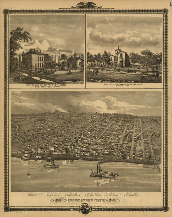 Muscatine Iowa 1875