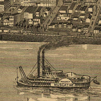 Muscatine Iowa 1875