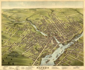 Bangor Maine Color 1875