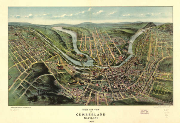 Cumberland Maryland Color 1906