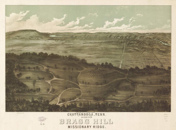 Chattanooga Bragg Hill TN 1887