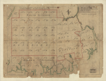 Plan of 50 townships to be sold by lottery lying between the rivers Penobscot & Schoodic
