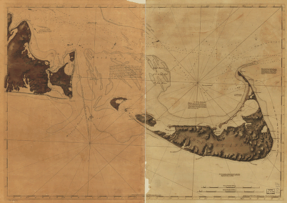 Chart of Nantucket Island and the eastern half of Martha's Vineyard