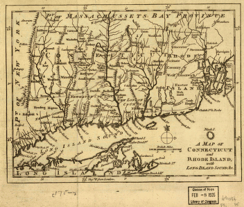 A map of Connecticut and Rhode Island with Long Island Sound, &c