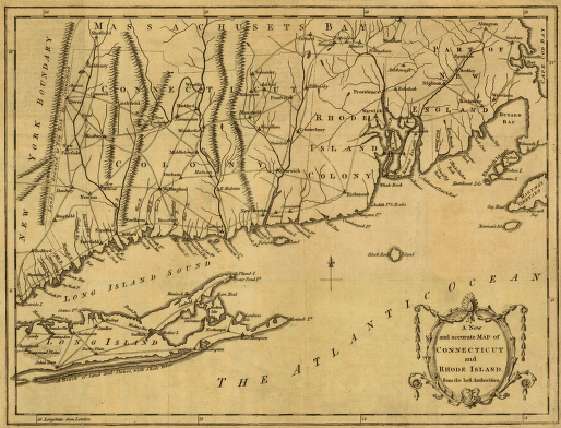 A new and accurate map of Connecticut and Rhode Island, from best authorities