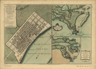Plan of New Orleans the capital of Louisiana, with the disposition of its quarters and canals as they have been traced by Mr de la Tour in the year 1720