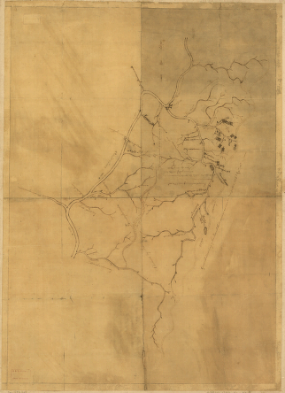 A map of the land abt Red Stone and Fort Pitt, given to me by Cap Crawfd