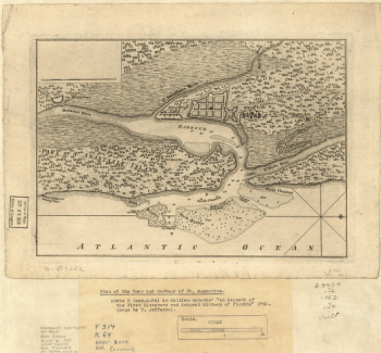 Plan of the town and harbour of St Augustine