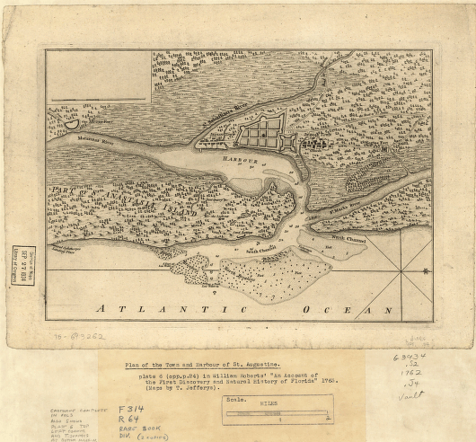 Plan of the town and harbour of St Augustine