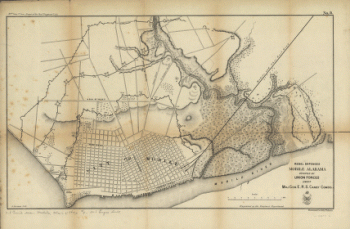 Rebel defences, Mobile, Alabama, occupied by Union forces under Maj. Gen. E.R.S. Canby comdg