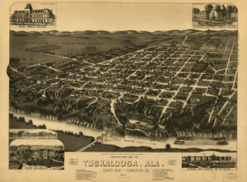 Perspective map of Tuskaloosa, Ala.