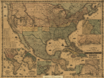 Colton's rail-road and military map of the United States, Mexico, the West Indies, &c.
