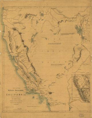 Map of the gold regions of California.