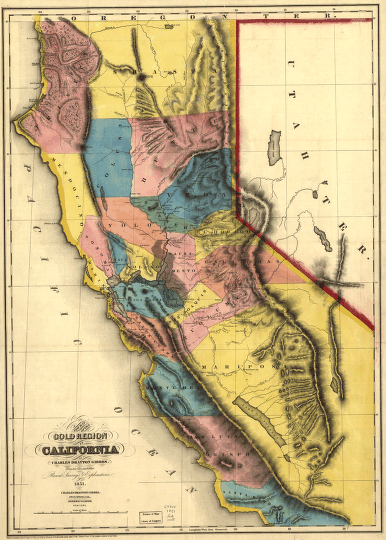 A new map of the gold region in California.