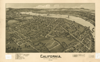 California, Washington County, Pennsylvania 1902. Drawn by T. M. Fowler.