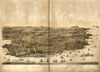 San Francisco Bird's-eye view / drawn & lithographed by C.B. Gifford.