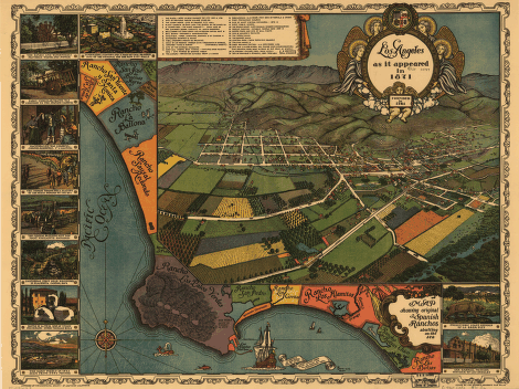 Los Angeles as it appeared in 1871. Gores, fecit.