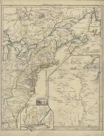 Canada et Louisiane, par le Sr. le Rouge ingénieur géographe du Roy.