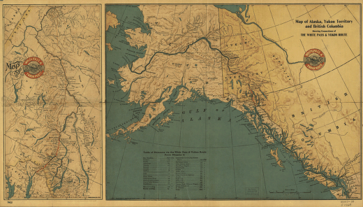 Map of Alaska, Yukon Territory and British Columbia