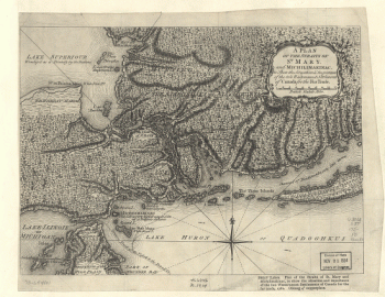 A Plan of the Straits of St. Mary, and Michilimakinac