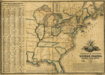 Telegraph stations in the United States, the Canadas & Nova Scotia