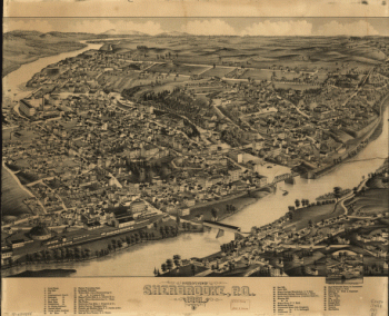 Bird's eye view of Sherbrooke, P.Q.