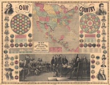 Map of the United States, Canada, Mexico, West Indies and Central America