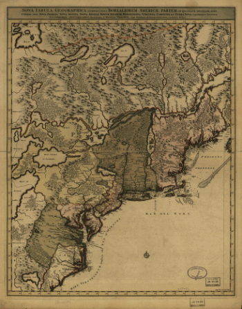 Nova tabula geographica complectens borealiorem Americæ partem
