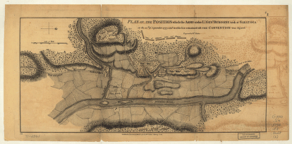 Plan of the encampment and position of the army under Lt. Gen. Burgoyne, at Saratoga, 10th Sept 1777