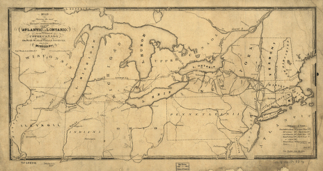 The most direct commercial route from the Atlantic via L. Ontario, to the province of Upper Canada