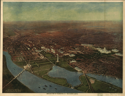 Bird's-eye view of Washington, D.C.--the nation's capital