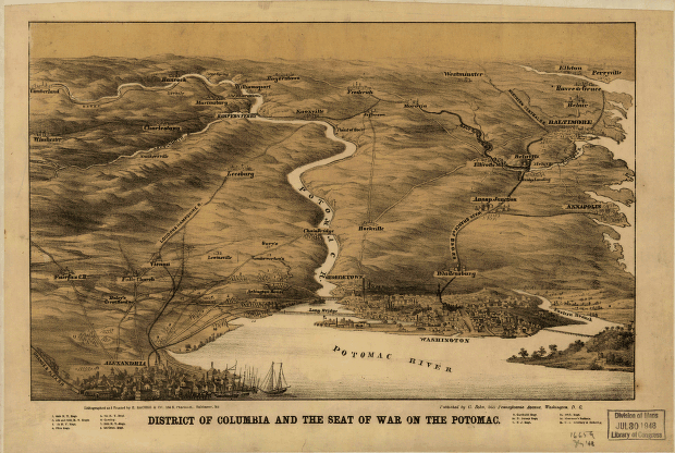 District of Columbia and the seat of war on the Potomac