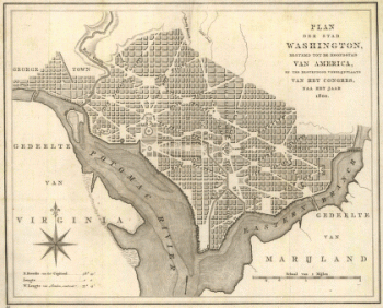 Plan der stad Washington