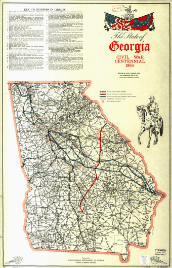 The State of Georgia, Civil War Centennial, 1864