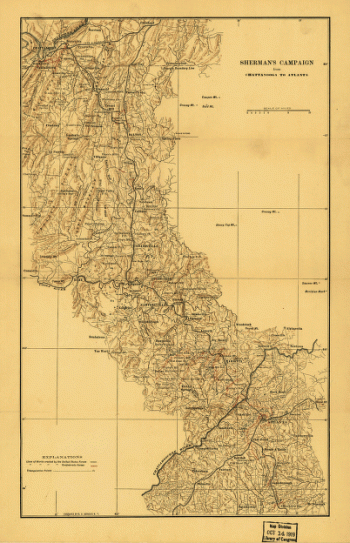 Sherman's campaign from Chattanooga to Atlanta from 1864