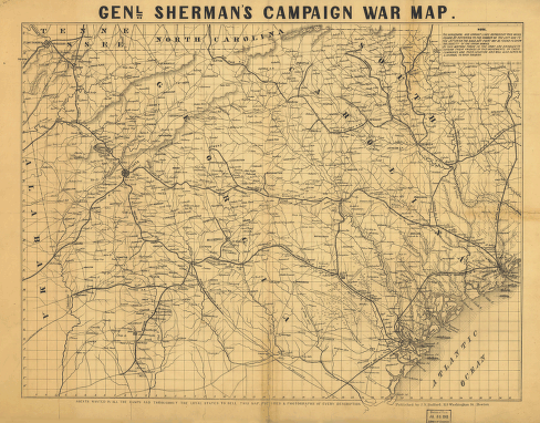 Genl. Sherman's campaign war map.