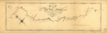 Map of the Red River in Louisiana