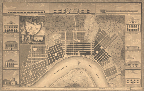 Plan of the city and suburbs of New Orleans