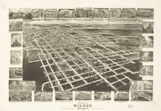 Birds eye view of Wilson, North Carolina 1908.