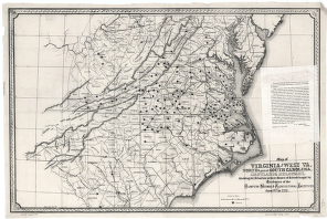 Map of Virginia and West Va., North & part of South Carolina, Maryland & Delaware