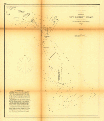 Reconnoissance of Cape Lookout shoals by the party