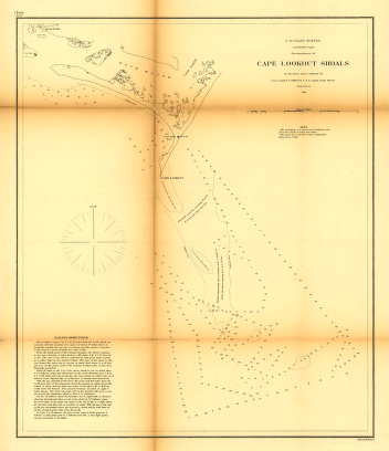 Reconnoissance of Cape Lookout shoals by the party