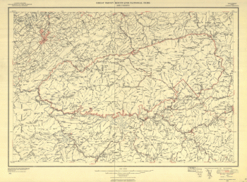 Great Smoky Mountains National Park and vicinity.