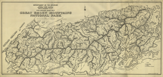 Preliminary base map, Great Smoky Mountains National Park.