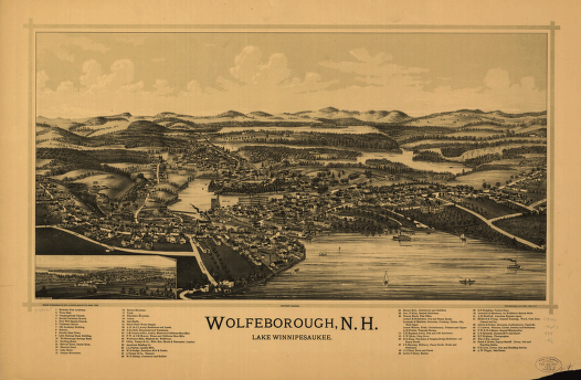 Wolfeborough, N.H., Lake Winnipesaukee. Drawn & published by Geo. E. Norris. Burleigh Lith. Est.